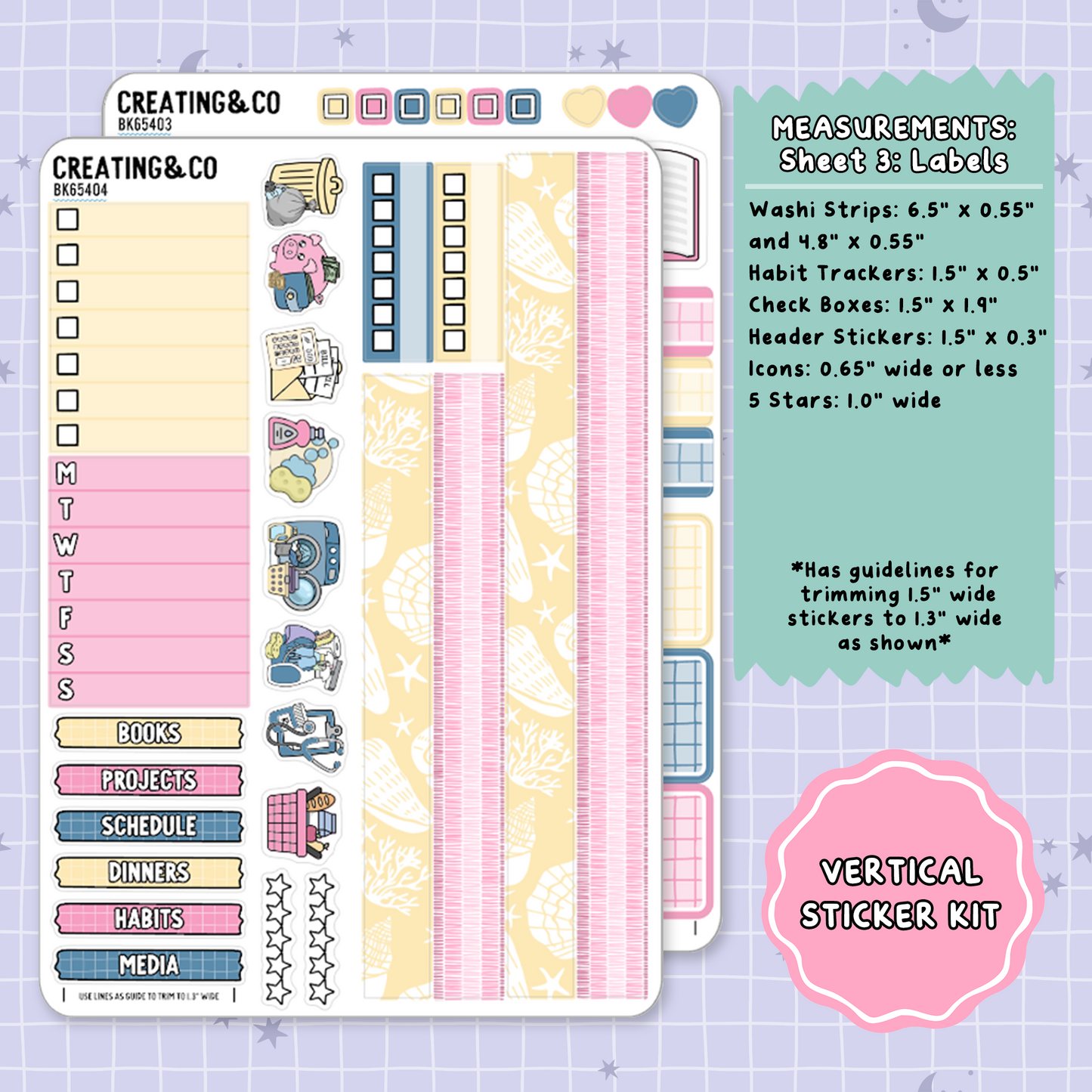 Dragon Isle Summer Reading Challenge Vertical Weekly Planner Sticker Kit  - BK654