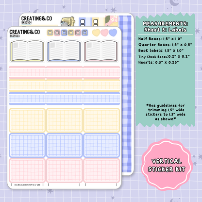 Pink Lemonade Vertical Weekly Planner Sticker Kit  - BK655