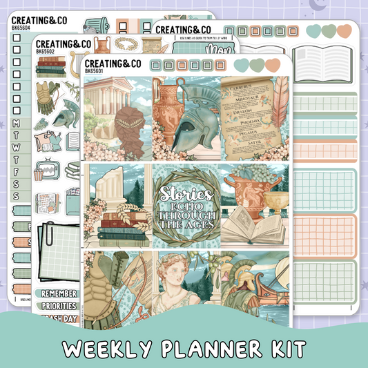 Pantheon of Pages Vertical Weekly Planner Sticker Kit  - BK656