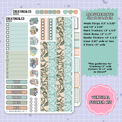 Pantheon of Pages Vertical Weekly Planner Sticker Kit  - BK656
