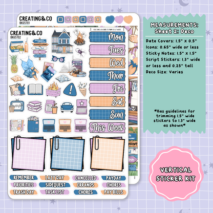 Spirit Beach Vertical Weekly Planner Sticker Kit  - BK657