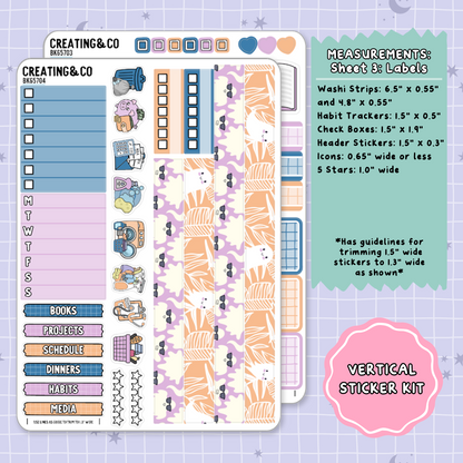 Spirit Beach Vertical Weekly Planner Sticker Kit  - BK657