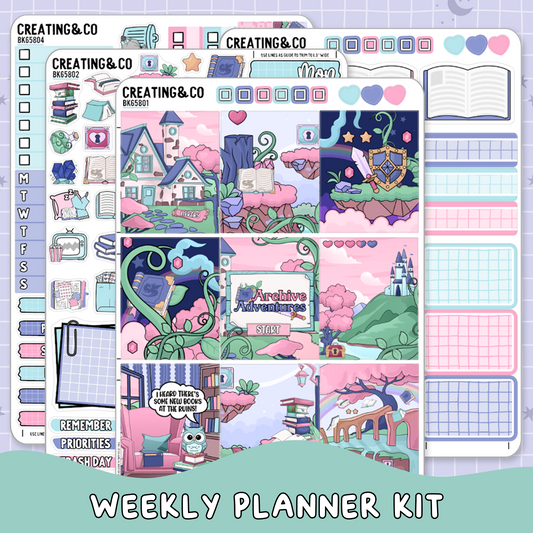 Archive Adventures Vertical Weekly Planner Sticker Kit  - BK658