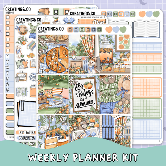 Orange Grove Vertical Weekly Planner Sticker Kit  - BK659