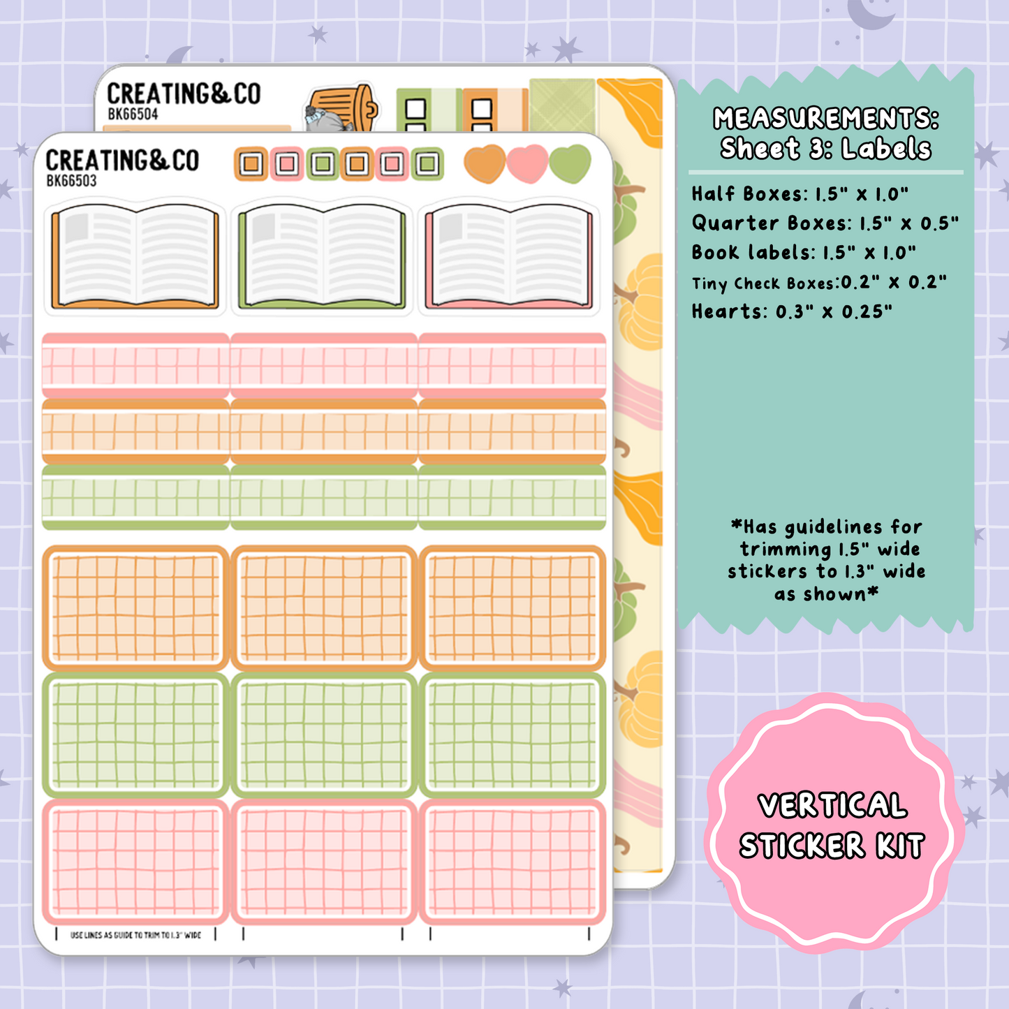 Fall Festival Vertical Weekly Planner Sticker Kit  - BK665