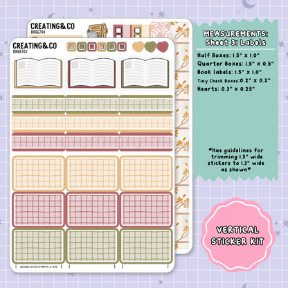Hello Autumn Vertical Weekly Planner Sticker Kit  - BK667