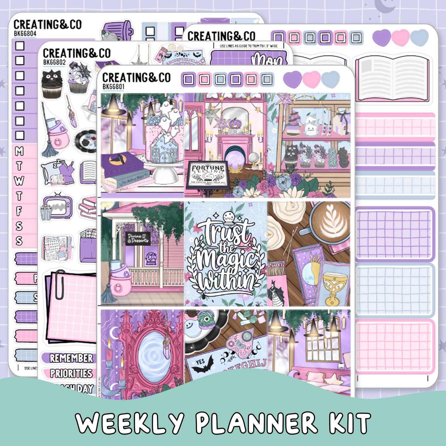 Divine Desserts Vertical Weekly Planner Sticker Kit  - BK668
