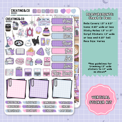 Divine Desserts Vertical Weekly Planner Sticker Kit  - BK668