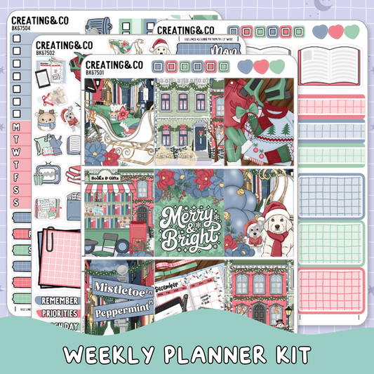 Holiday Sleigh Ride Vertical Weekly Planner Sticker Kit  - BK675