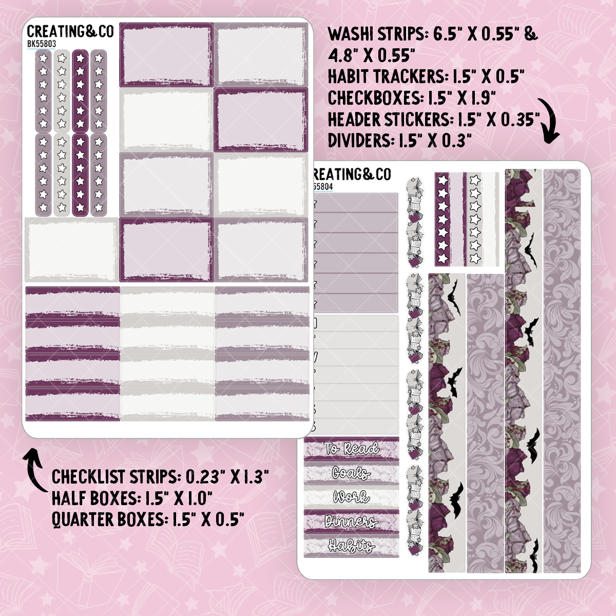 Vampiric Legacy Vertical Weekly Planner Kit  - BK558