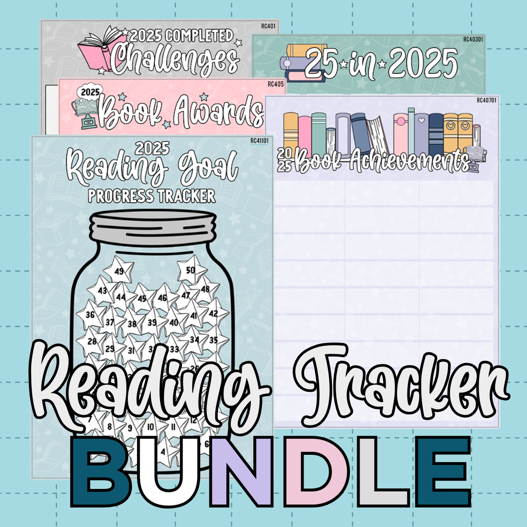 2025 Reading Tracker 5x7 Bundle