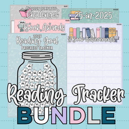 2025 Reading Tracker 5x7 Bundle