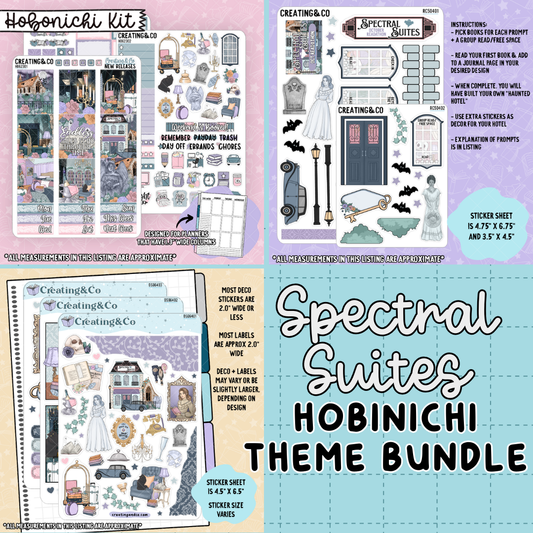 Spectral Suites Hobonichi Cousin Sticker Kit + Reading Challenge Bundle