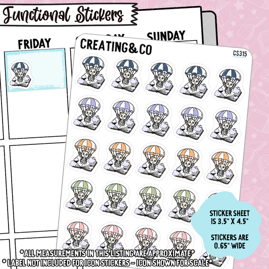 Fictional Adventure Bonnie Bones Character Functional Planner Stickers - CS315