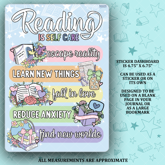 Reading is Self Care Decorative Dashboard - DD005