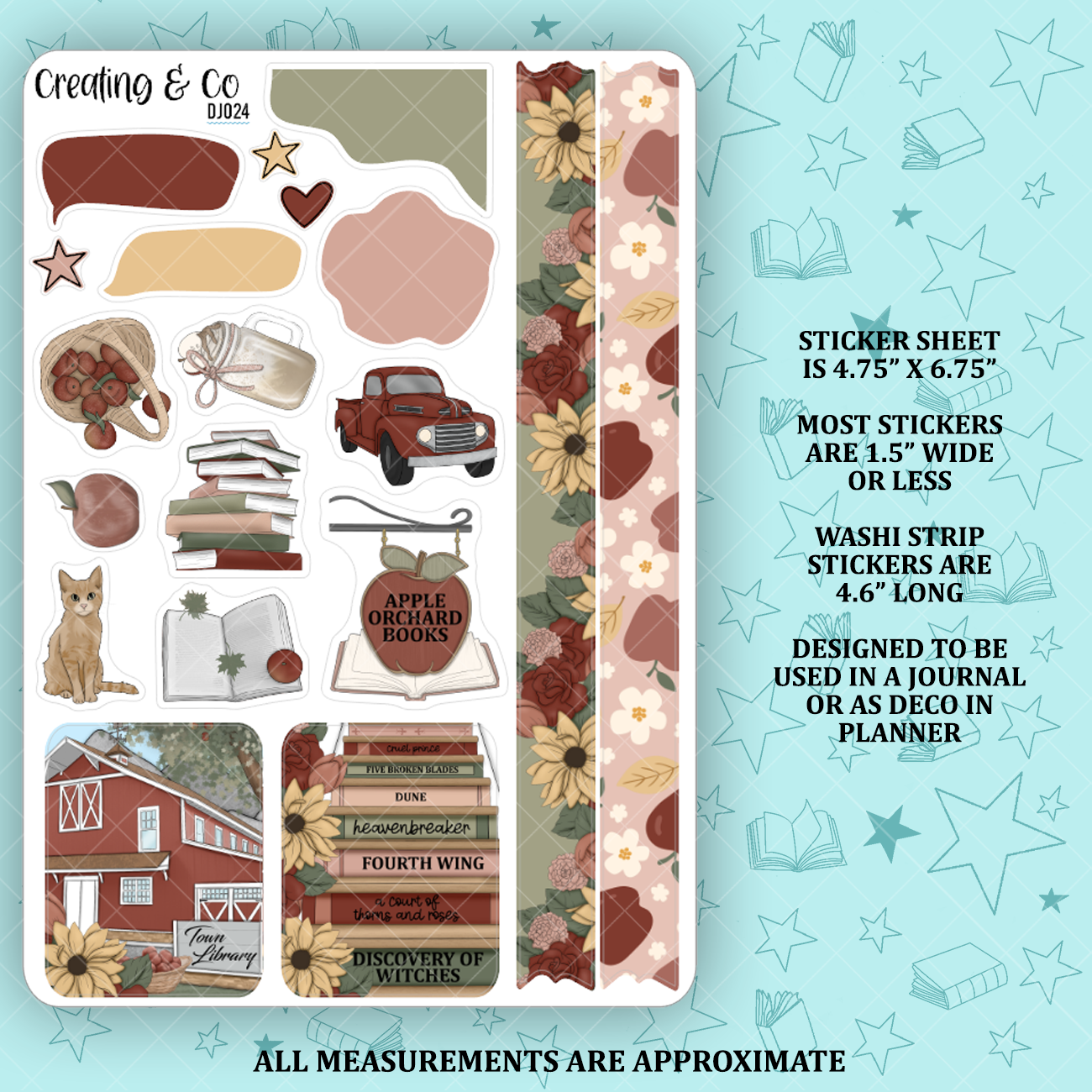 Apple Orchard Deco Sheet - Journal Stickers - DJ024