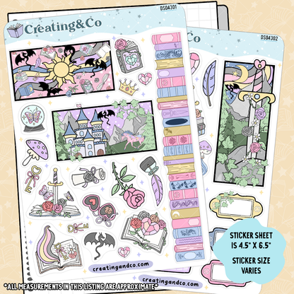 Romantasy Reads Decorative Journal Sticker Sheet Set - DS043