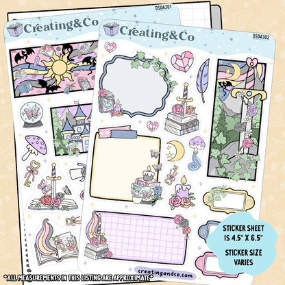 Romantasy Reads Decorative Journal Sticker Sheet Set - DS043