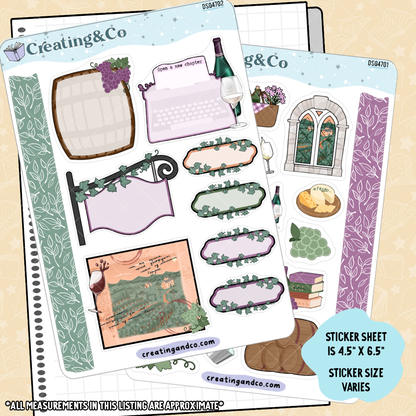The Story Cellar Vineyard Decorative Journal Sticker Sheet Set - DS047