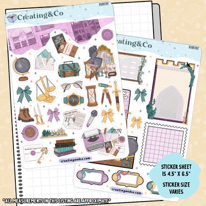 Academic Wisdom Hobonichi Cousin Sticker Kit + Reading Challenge Bundle