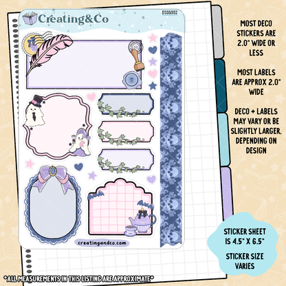 Ghost Gala Decorative Journal Sticker Sheet Set - DS059
