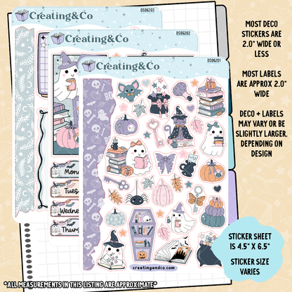 Ghost Library Decorative Journal Sticker Sheet Set - DS062