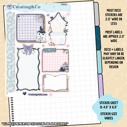 Ghost Library Decorative Journal Sticker Sheet Set - DS062