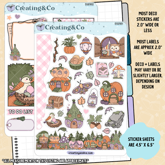 Pumpkin Hollow Decorative Journal Sticker Sheet Set - DS078