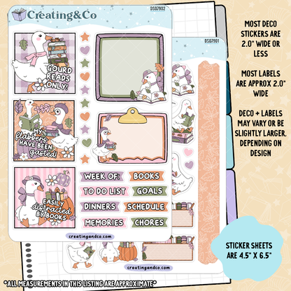 Fall Goose Decorative Journal Sticker Sheet Set - DS079