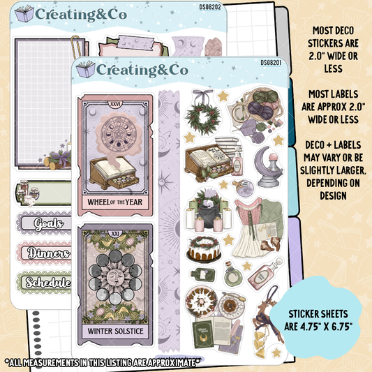 Solstice Wishes Decorative Journal Sticker Sheet Set - DS082