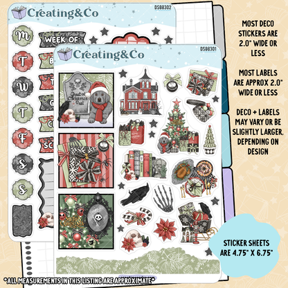 Holiday Spirit Decorative Journal Sticker Sheet Set - DS083