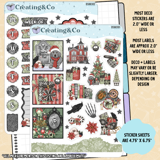 Holiday Spirit Decorative Journal Sticker Sheet Set - DS083