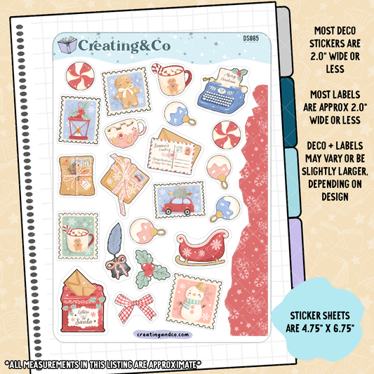 Letters to Santa Decorative Journal Sticker Sheet - DS085
