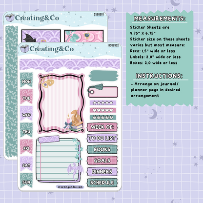 Dragon Fantasy Decorative Journal Sticker Sheet Set - DS089