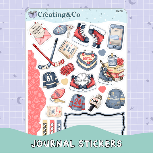 Heated Rivalry Decorative Journal Sticker Sheet - DS093