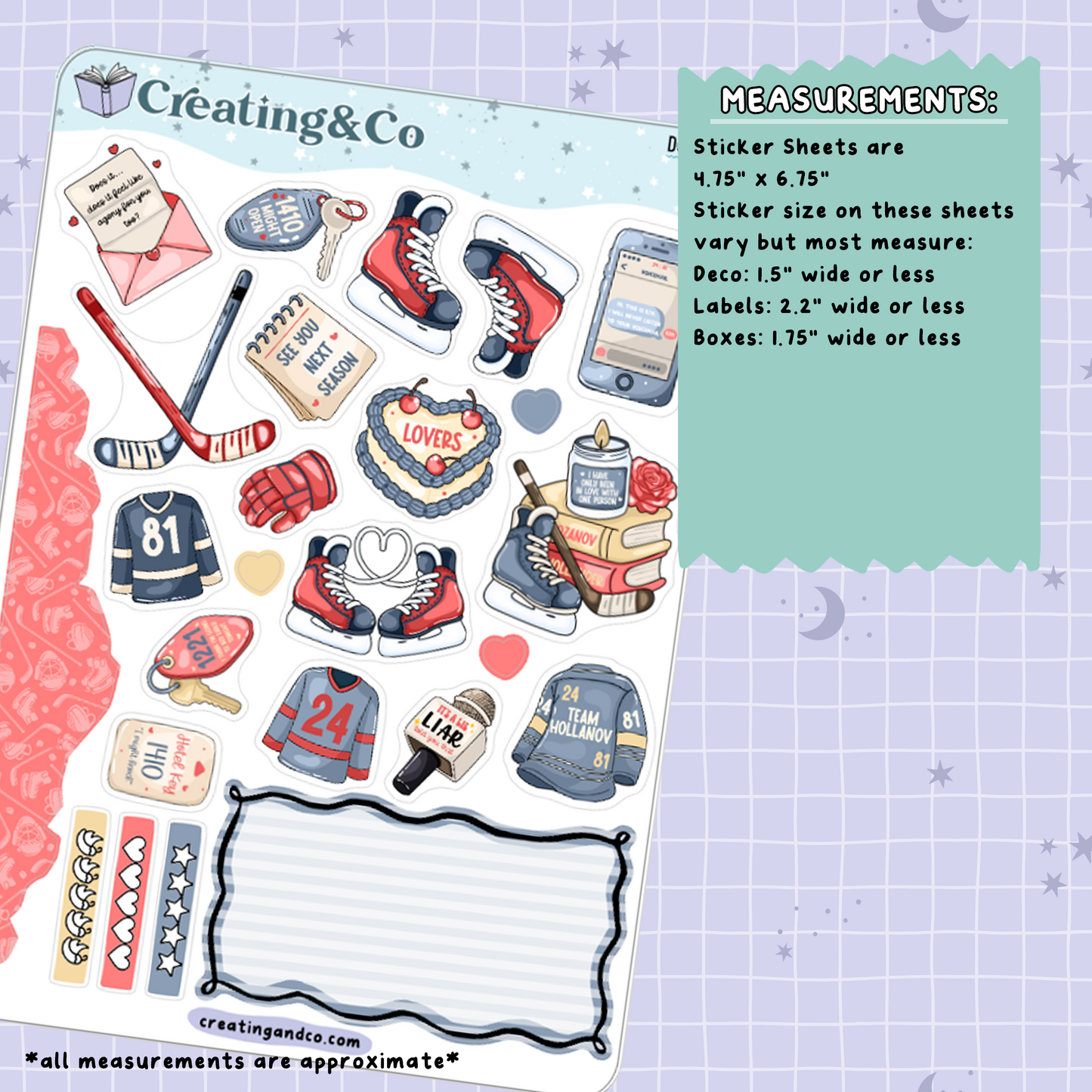 Heated Rivalry Decorative Journal Sticker Sheet - DS093