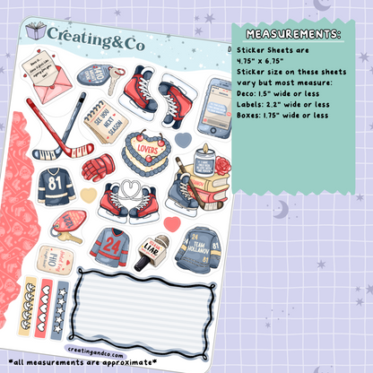 Heated Rivalry Decorative Journal Sticker Sheet - DS093
