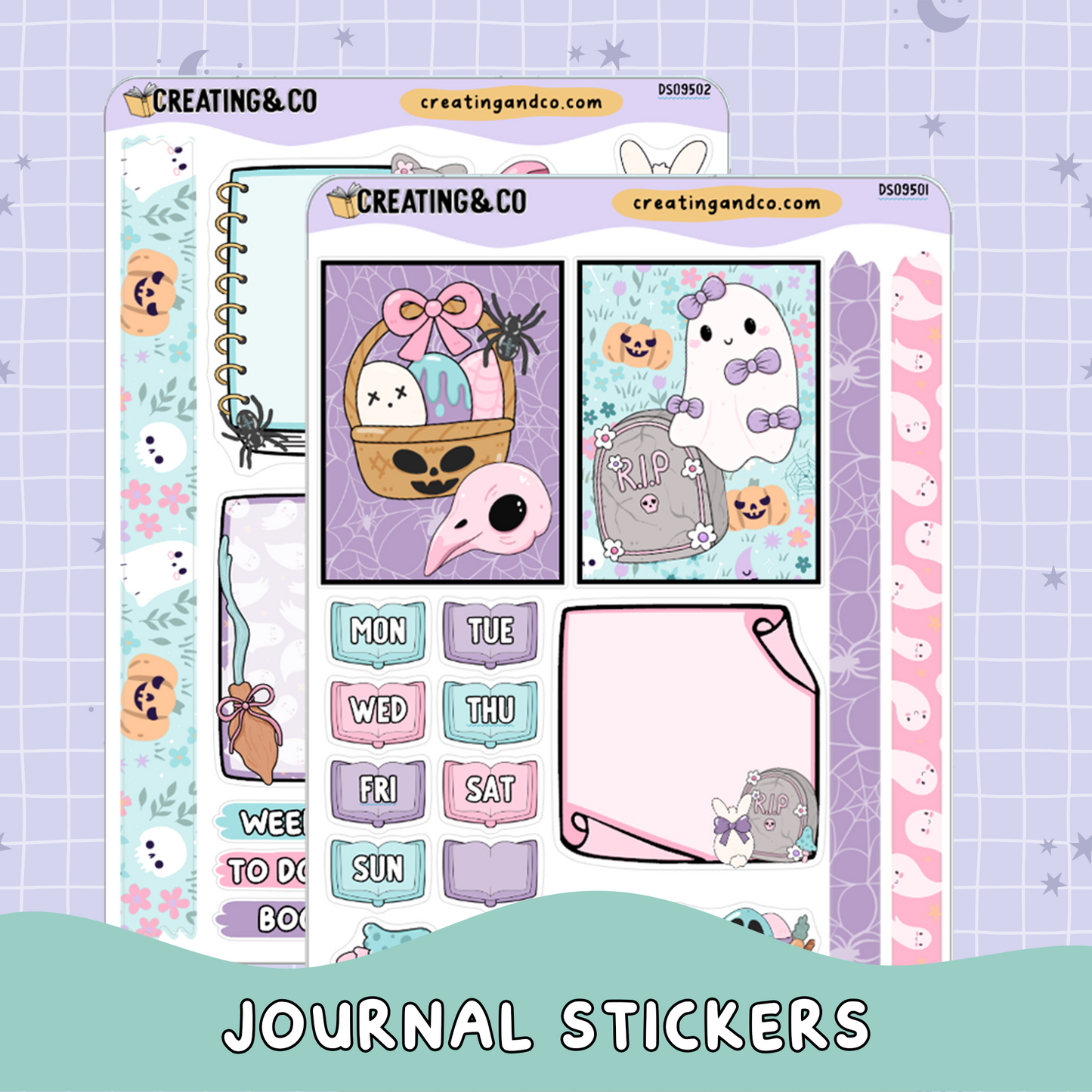 Spooky Easter Decorative Journal Sticker Sheet Set - DS095