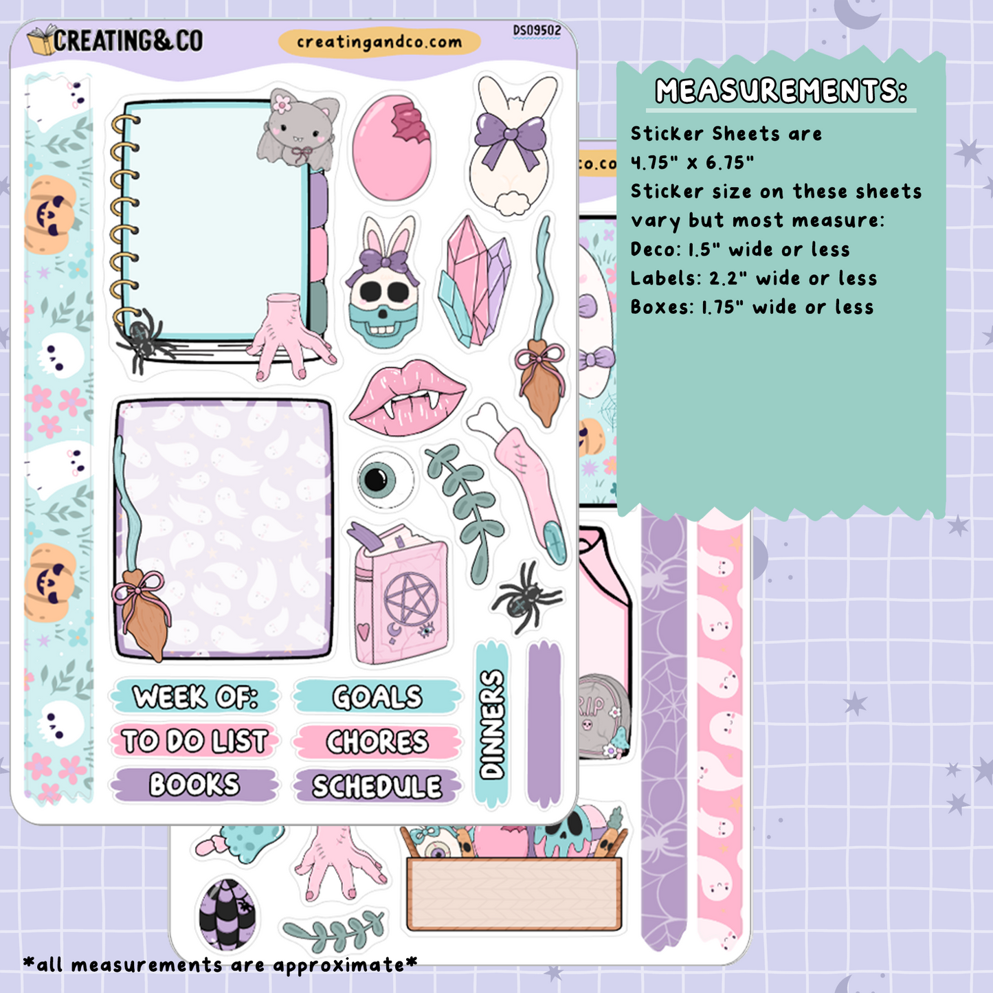 Spooky Easter Decorative Journal Sticker Sheet Set - DS095