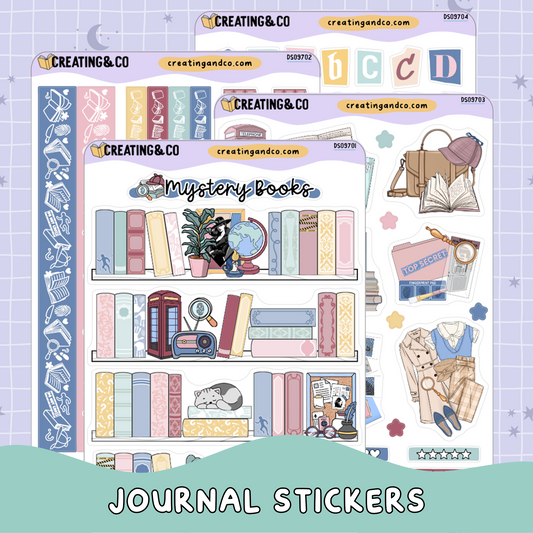 Marginal Clues Mystery Decorative Journal Sticker Sheet Set - DS097