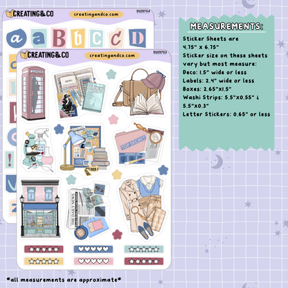 Marginal Clues Mystery Decorative Journal Sticker Sheet Set - DS097