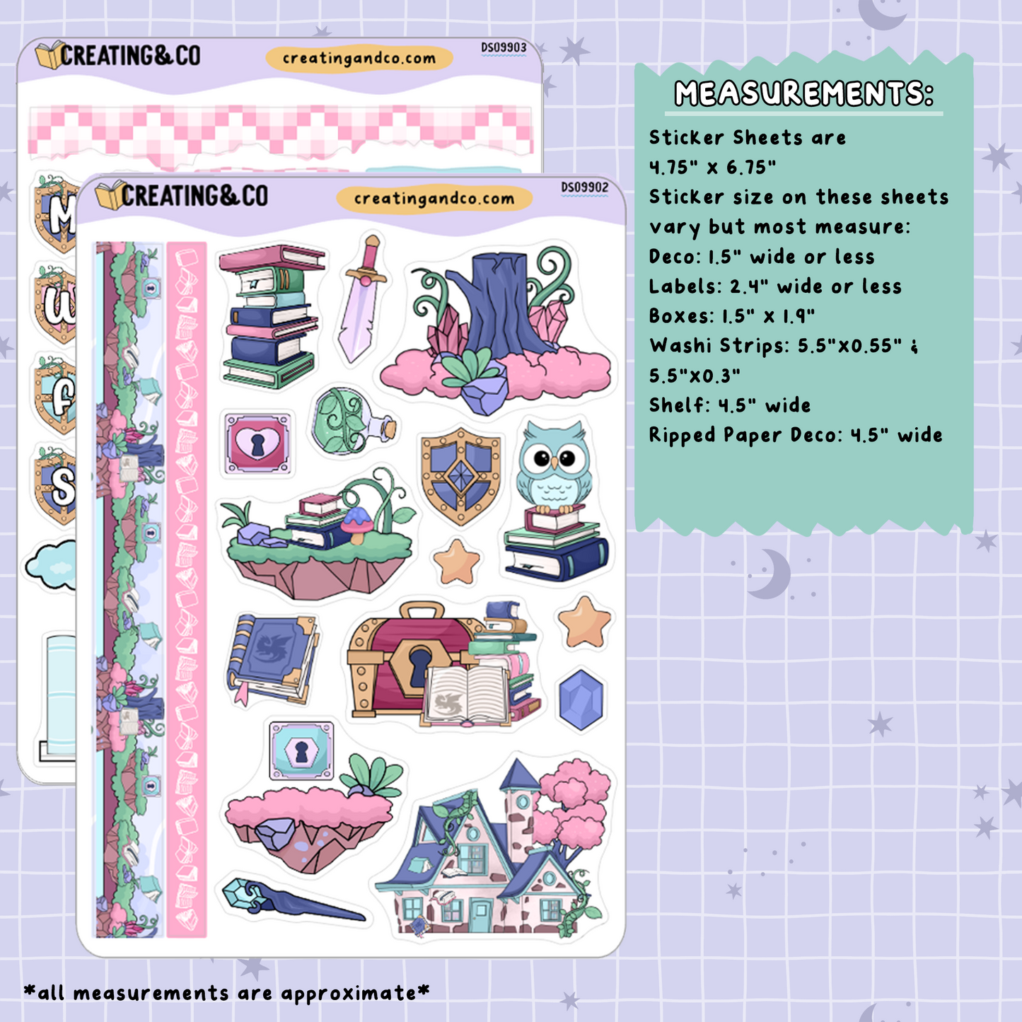 Retro Bookish Adventure Game Archive Adventures Decorative Journal Sticker Sheet Set - DS099