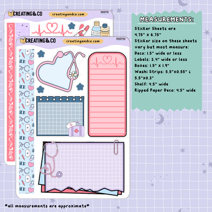 Medical, Doctor, Nurse Decorative Journal Sticker Sheet Set - DS107