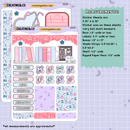 Medical, Doctor, Nurse Decorative Journal Sticker Sheet Set - DS107