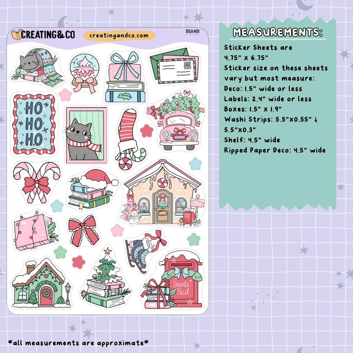 Christmas Season Journal + Challenge 4 Sticker Set Bundle