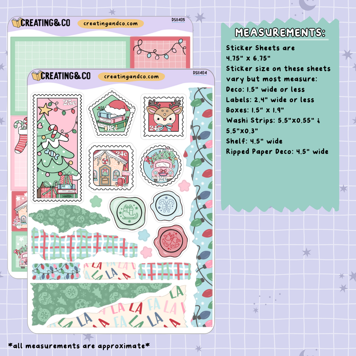 Christmas Season Journal + Challenge 4 Sticker Set Bundle