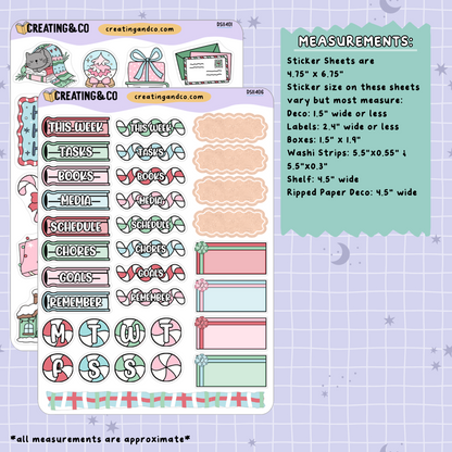Christmas Season Journal + Challenge 4 Sticker Set Bundle