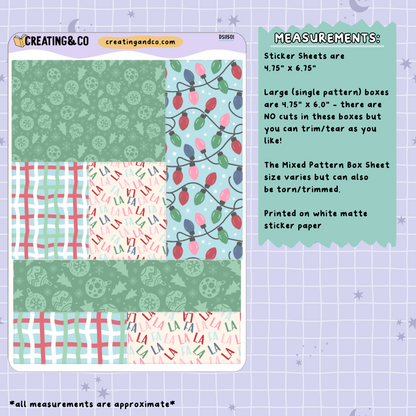 Christmas Season Matte Scrapbook Shapes Decorative Journal Sticker Sheet Set - DS115