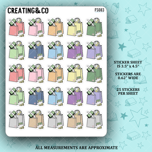 Shopping Icon Functional Stickers  - FS083