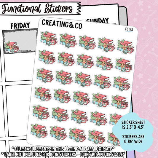Christmas Bookstack Functional Stickers - FS128